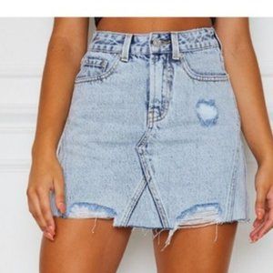NWT WhiteFox Boutique Around Town Denim Mini Skirt